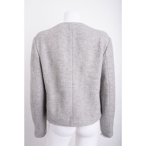 Calvin Klein Collection Womens Gray Blazer Jacket Top Wool Blend US 8 IT 44 - Picture 5 of 6